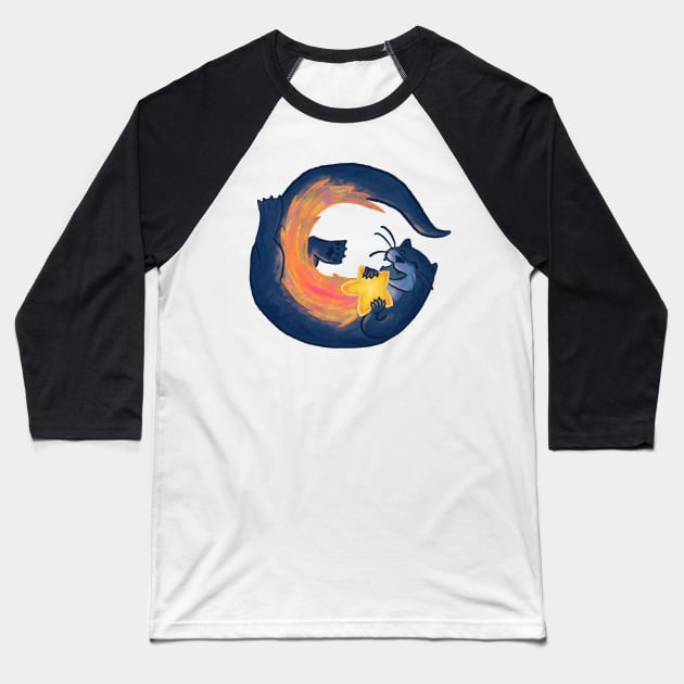 Comet Otter Baseball T-Shirt by gearfeathers